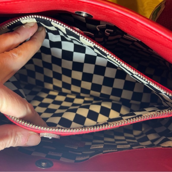 Rare authentic Isabella Fiore leather pink & red cherries tote w/ coin purse - Picture 12 of 16